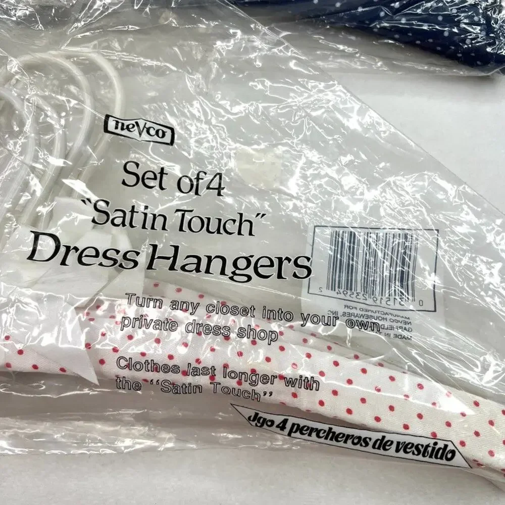 Set of 12 Vintage Satin Nevco Hangers